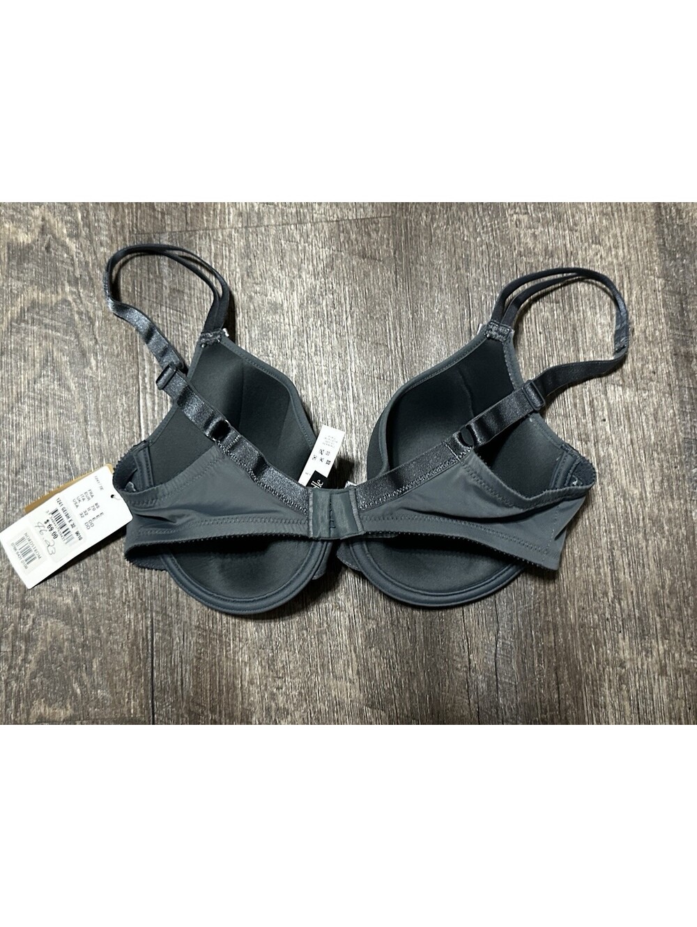 NEW with Tags Chantelle 32DD CS10065 Memory Foam T-Shirt Bra Dark Gray Nordstrom - Picture 3 of 7